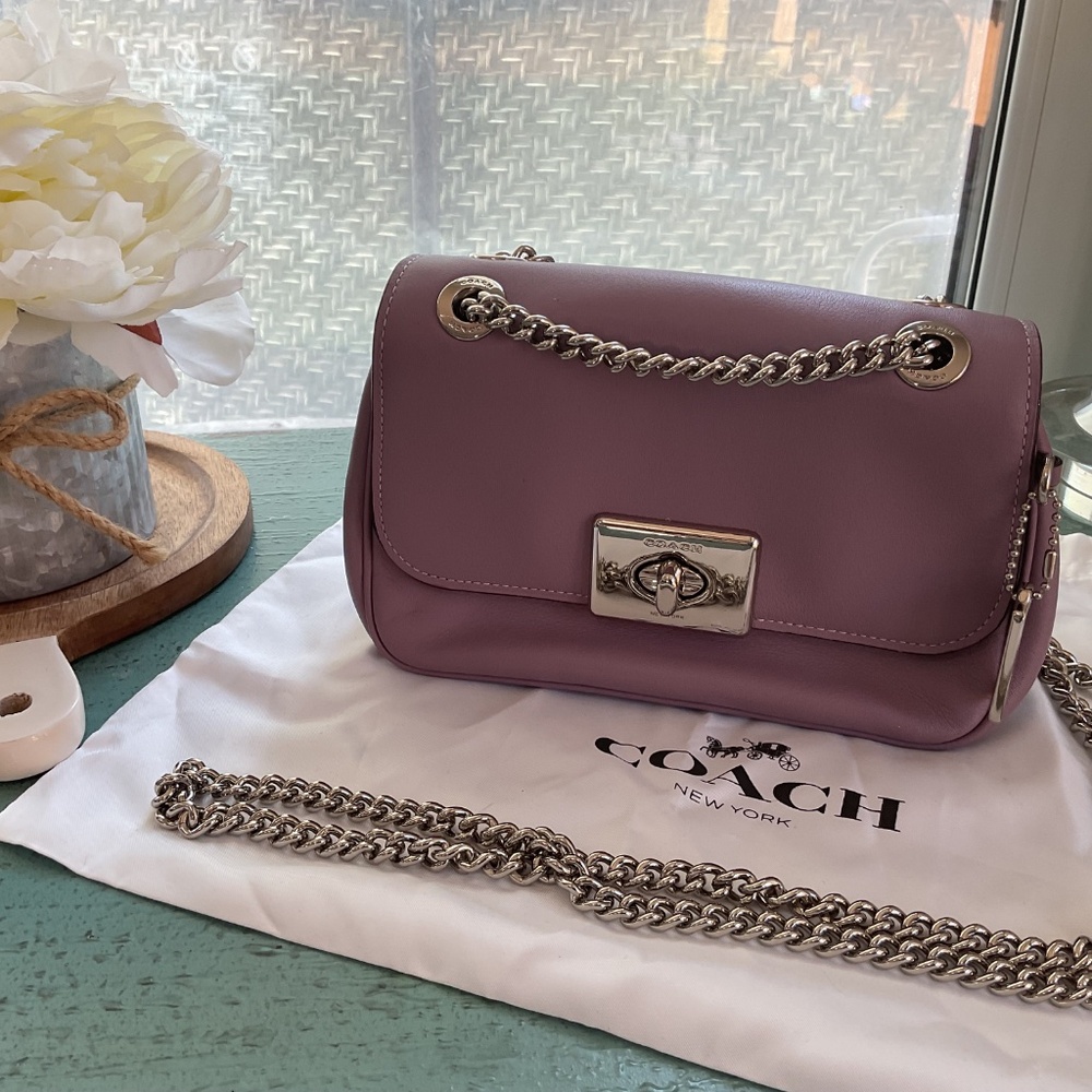 Coach Purple Leather Mini Cassidy Handbag “Like New” - Picture 2 of 16